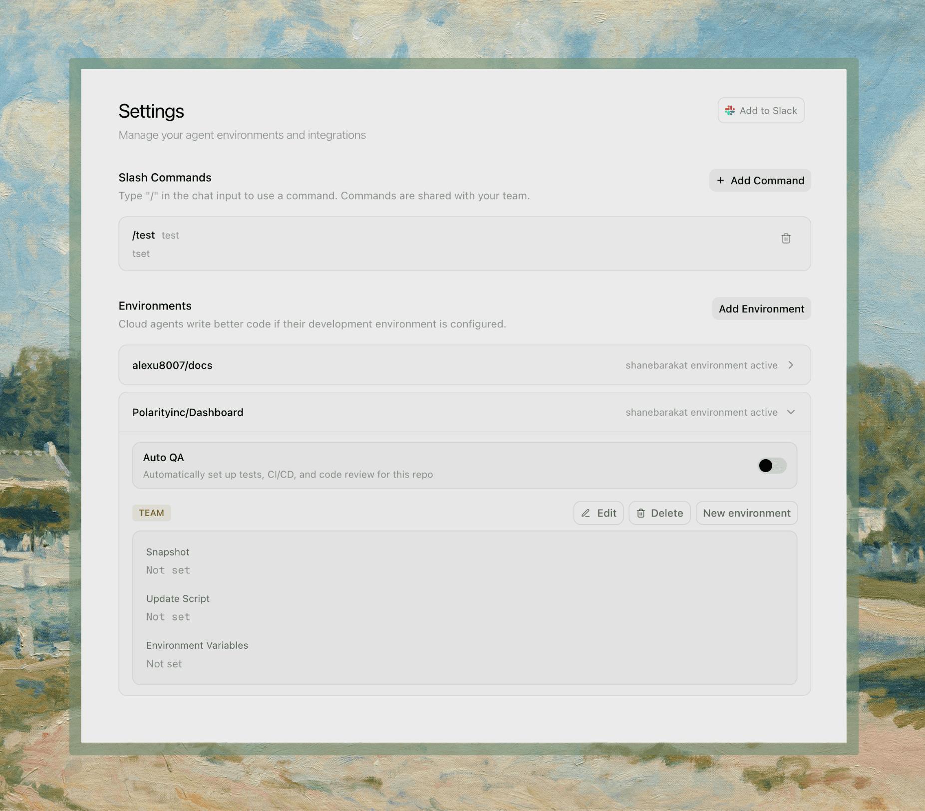 Paragon sandboxed testing environments